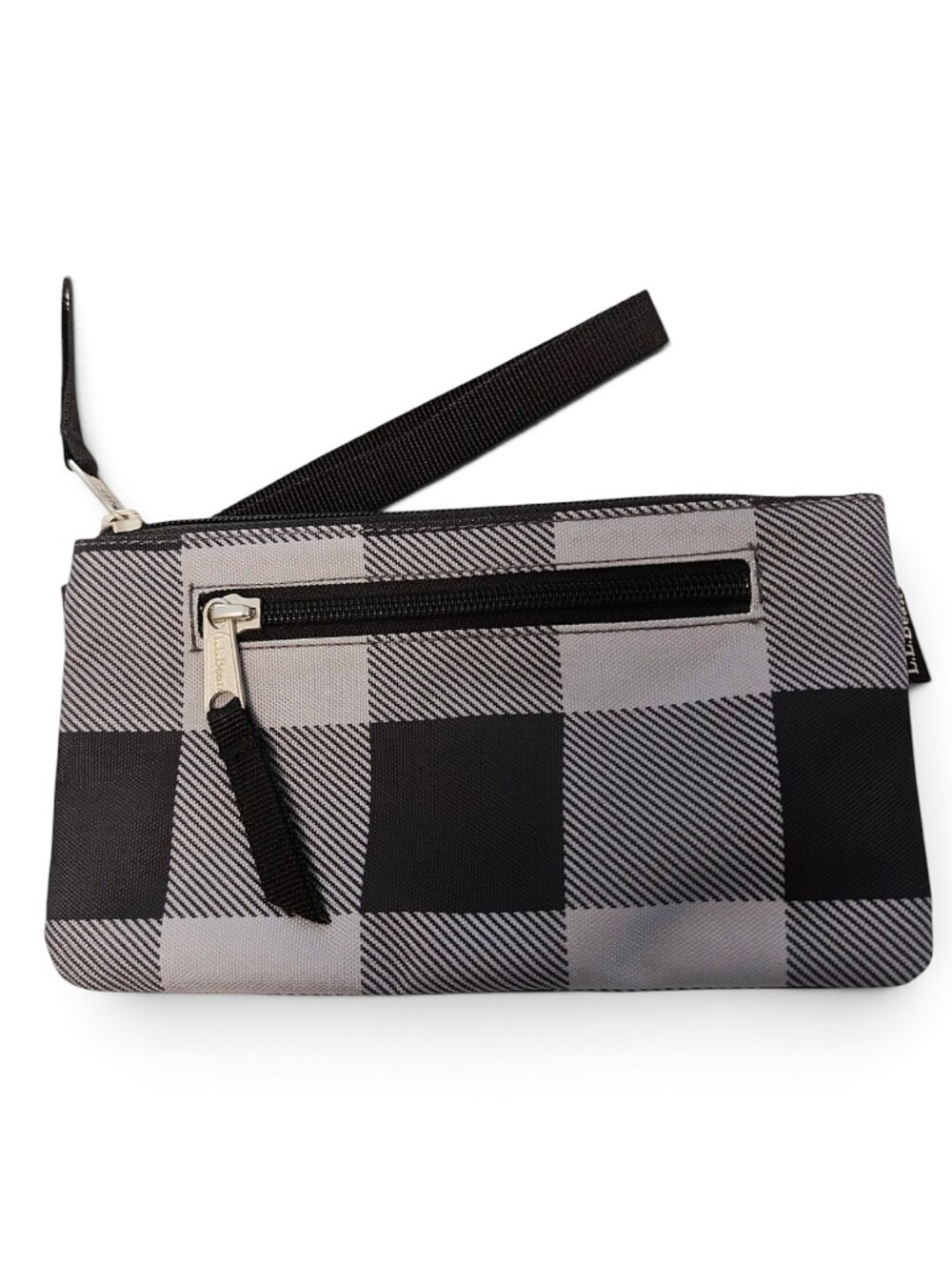 LLBEAN Plaid Wristlet Clutch Preppy School Bag 4.5" x 8"